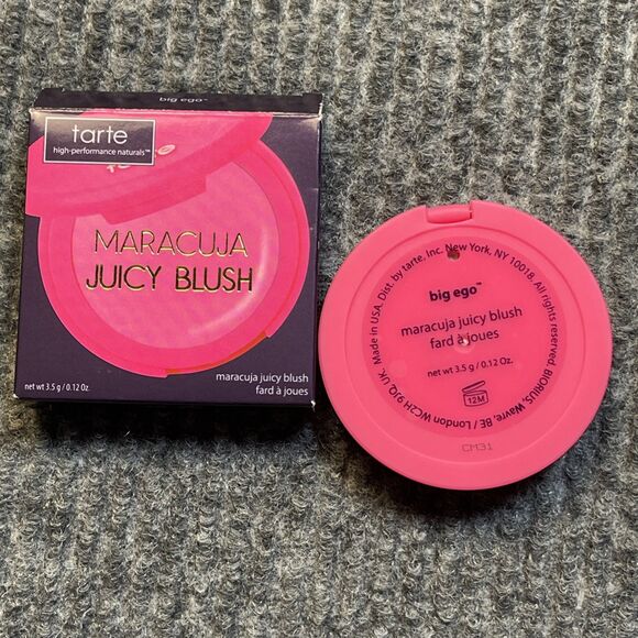 Tarte Maracuja Juicy Face Blush BIG EGO (Hot Pink) Full Size 12oz NEW Authentic - Picture 5 of 5